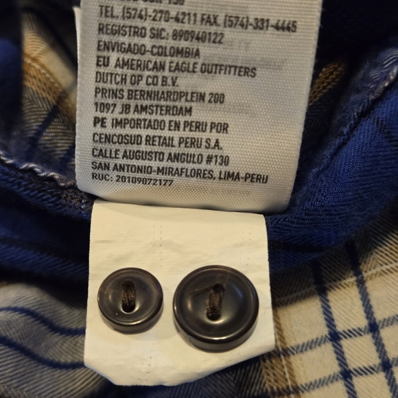 American Eagle Women’s “Seriously Soft” Plaid Snap Button Shirt – Size M - Picture 10 of 16